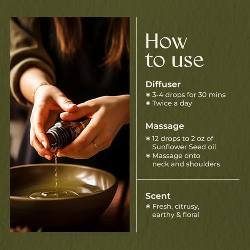 Mezcla de Aceites Esenciales Gya Labs Peace para Difusor, Aromaterapia, Fabricación de Velas y DIY - Ingredientes de Incienso, Toronja y Pachulí (10 - imagen 5