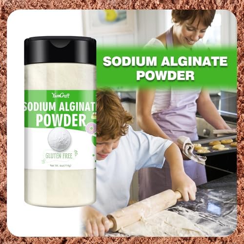 Polvo de Alginato de Sodio - 4oz, Espesor Alimentario Natural, Agente Gelificante para Postres, Bolas de Caviar, Helados, Panes de Carne, - imagen 6