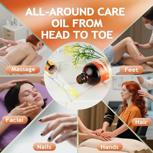 Aceite de Vitamina E Pjordo - 100% Puro y Natural, 70,000 UI de Aceite Orgánico de Vitamina E Frío para Piel, Rostro, Cabello, Uñas y Cicatrices, - imagen 6