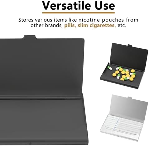 3 Paquetes de Contenedor Metálico para Zyn | Estuche Blanco | Contenedor para Chicles y Pouches de Cafeína | Lata de Aluminio para Zyn | Regalo para - imagen 6