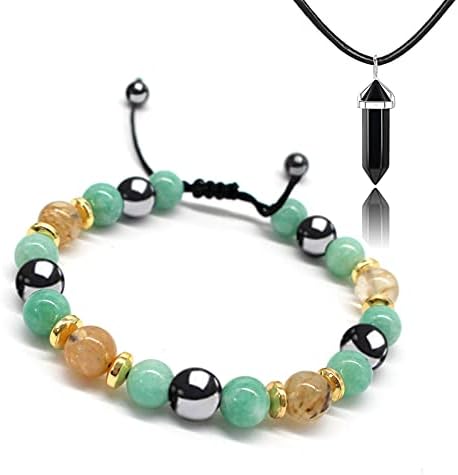 Pulsera de Atracción de Dinero - Pulsera de Cristal Citrino para Hombres y Mujeres - Amuleto de Riqueza, Prosperidad y Abundancia, Pulsera de Energía - imagen 1