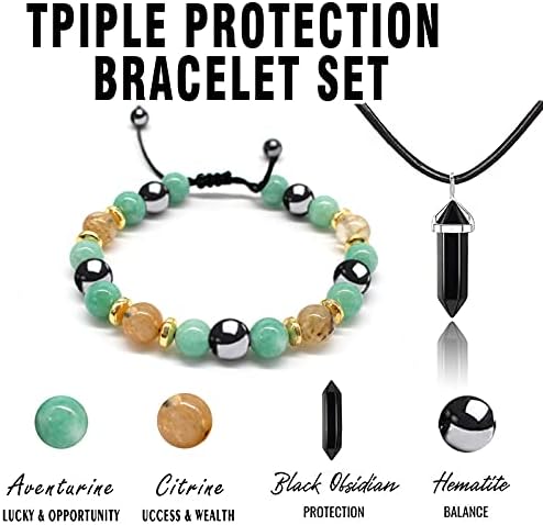 Pulsera de Atracción de Dinero - Pulsera de Cristal Citrino para Hombres y Mujeres - Amuleto de Riqueza, Prosperidad y Abundancia, Pulsera de Energía - imagen 2