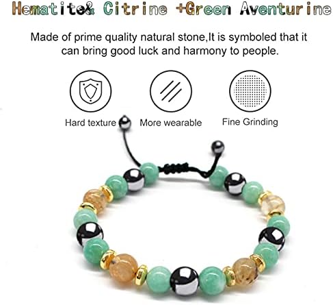 Pulsera de Atracción de Dinero - Pulsera de Cristal Citrino para Hombres y Mujeres - Amuleto de Riqueza, Prosperidad y Abundancia, Pulsera de Energía - imagen 4