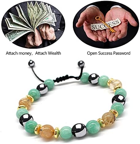 Pulsera de Atracción de Dinero - Pulsera de Cristal Citrino para Hombres y Mujeres - Amuleto de Riqueza, Prosperidad y Abundancia, Pulsera de Energía - imagen 5