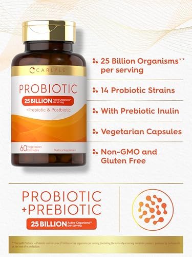Carlyle Probiótico con Prebióticos y Postbióticos | 25 Mil Millones CFU | 60 Cápsulas | Suplemento Vegetariano, Sin OGM y Sin Gluten para Hombres y - imagen 4