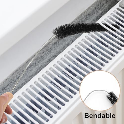 Cepillo Limpiador de Radiador, Cepillo de Duster para Radiador con Mango Largo, Suministros de Limpieza para Radiadores - imagen 3