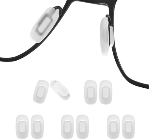5 Pares de Almohadillas de Nariz para Gafas BEHLINE, Piezas de Repuesto de Silicona Suave, Antideslizantes (11mm, Cuadradas) - imagen 1