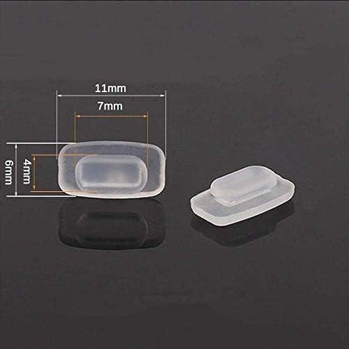 5 Pares de Almohadillas de Nariz para Gafas BEHLINE, Piezas de Repuesto de Silicona Suave, Antideslizantes (11mm, Cuadradas) - imagen 2