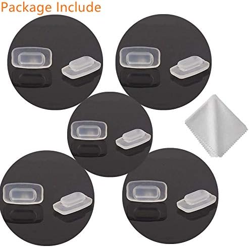 5 Pares de Almohadillas de Nariz para Gafas BEHLINE, Piezas de Repuesto de Silicona Suave, Antideslizantes (11mm, Cuadradas) - imagen 7