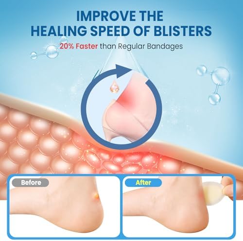 Tiras de Hidrocoloide para Ampollas Taszoos 36ct - Parche Adhesivo Impermeable para Pies, Talones y Dedos - Almohadillas para Recuperación y - imagen 3