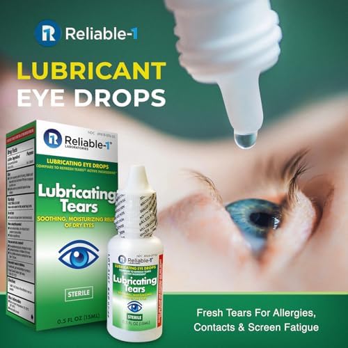 Gotas Lubricantes para Ojos Reliable-1 Laboratories (Alivio de Sequedad) Lágrimas Frescas para Alergias, Lentes de Contacto y Fatiga Visual - imagen 2