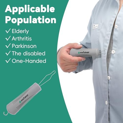 Asistente de Botones y Cremalleras Wefaner, Dispositivo de Ayuda para Vestirse con una Mano, Regalo para Personas Mayores, Ideal para Artritis y - imagen 7