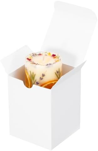 Cajas de Regalo UnicoPak 20 Piezas 3x3x4 Blancas, Cajas de Cartón Pequeñas para Velas, Perfumes, Tarros y Adornos - Cajas Favor Fáciles de Armar para - imagen 1