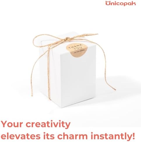 Cajas de Regalo UnicoPak 20 Piezas 3x3x4 Blancas, Cajas de Cartón Pequeñas para Velas, Perfumes, Tarros y Adornos - Cajas Favor Fáciles de Armar para - imagen 8