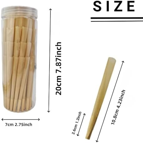 Conos Pre Enrollados - Paquete de 100 Conos Clásicos de Tamaño King Brown, Papel de Fumar Natural de Quema Lenta y Uniforme - 108mm/4.23in - imagen 5
