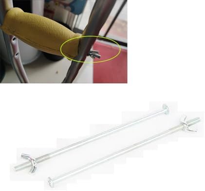 DraCra Paquete de 4 Piezas de Tornillo de Montaje para Empuñadura de Muletas 5.5'' Barra de Metal con Tuerca Ajustable para Ayuda Médica para Adultos - imagen 7