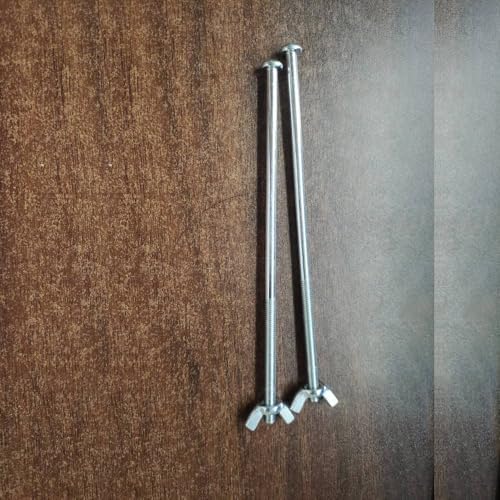 DraCra Paquete de 4 Piezas de Tornillo de Montaje para Empuñadura de Muletas 5.5'' Barra de Metal con Tuerca Ajustable para Ayuda Médica para Adultos - imagen 8
