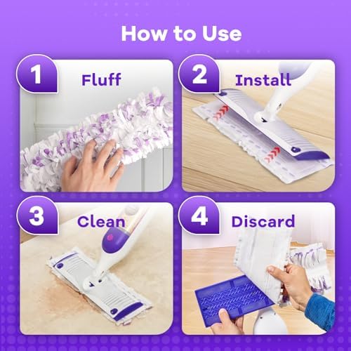 Paquete de 11 Repuestos de Paños Desechables para Mopas Eléctricas Swiffer, Limpiador Multi-Superficie para Pisos de Cerámica, Vinil, Laminado y - imagen 7