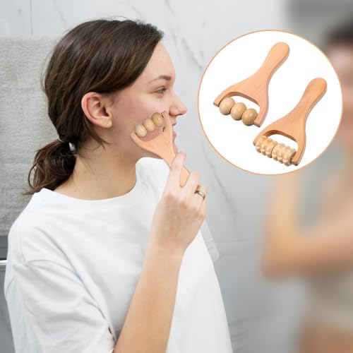 HekouJiub 2 Piezas Rodillo de Madera para Masaje, Herramienta de Masaje Manual para Piernas, Cuerpo y Pies, Stick de Rodillo Muscular - imagen 5