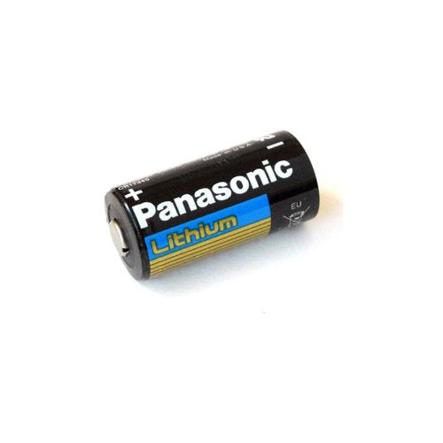 Batería de Litio Panasonic CR123A 3V para Fotografía, Diámetro 0.67 x Altura 1.36 (17.0 mm x 34.5 mm), negro/dorado/azul - imagen 1