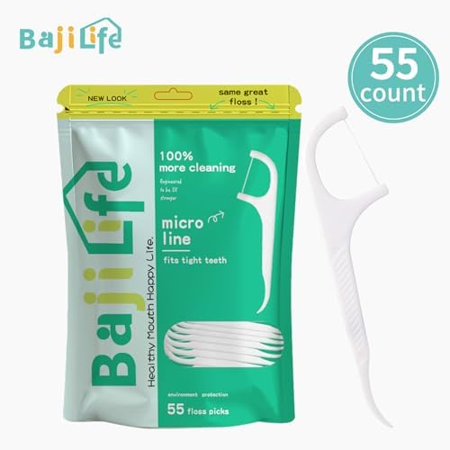 Palillos de Hilo Dental (228 Piezas) - Palillos para Dientes, Hilo Dental para Adultos, 55 Piezas (4 Paquetes) & 8 Piezas Soporte Portátil para Hilo - imagen 2