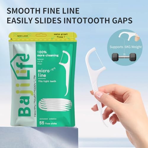 Palillos de Hilo Dental (228 Piezas) - Palillos para Dientes, Hilo Dental para Adultos, 55 Piezas (4 Paquetes) & 8 Piezas Soporte Portátil para Hilo - imagen 4