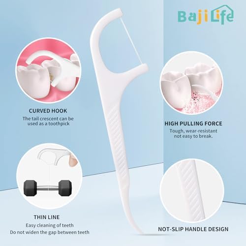 Palillos de Hilo Dental (228 Piezas) - Palillos para Dientes, Hilo Dental para Adultos, 55 Piezas (4 Paquetes) & 8 Piezas Soporte Portátil para Hilo - imagen 5