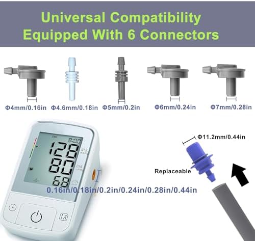 Manguito Reemplazo Extra Grande para Monitores de Presión Omron 22-52CM - Manguito Ajustable XL para Tensión Arterial, Incluye 6 Interfaces - imagen 2
