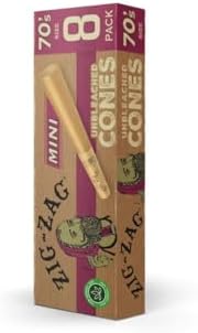 Conos Pre-enrollados Zig-Zag Mini Sin Blanquear - Naturales, Llenado Fácil y Larga Duración - 70mm - Paquete de 6 (8 Conos por Paquete) - imagen 3