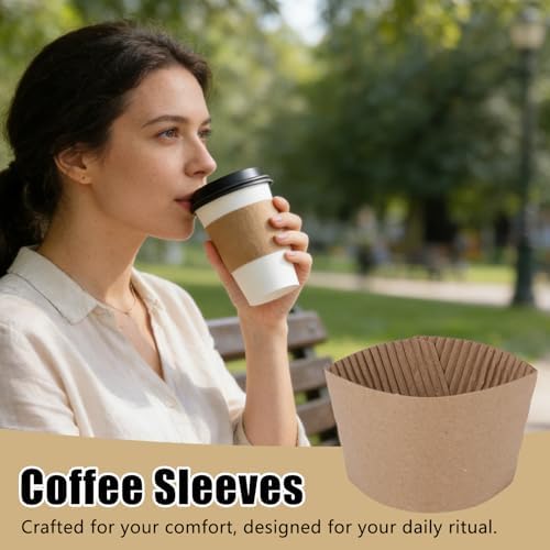 Manga desechable para tazas de café JINSHENHAI, 200 piezas, compatible con tazas de 10-24 oz, ideal para bebidas calientes o frías. - imagen 5