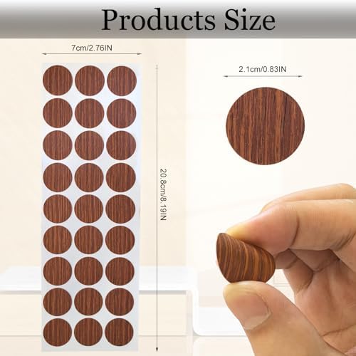 Tapas Adhesivas para Agujeros de Tornillos, 12 Colores Impermeables, 21mm Diámetro, PVC Autoadhesivas, Cubiertas para Reparar Muebles y Gabinetes - imagen 2