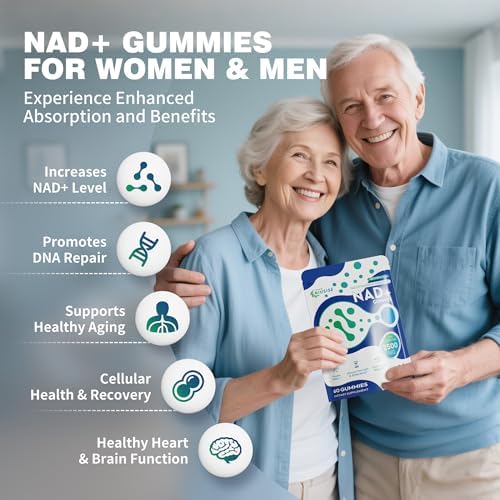 Gomitas SIN AZÚCAR NIUSISE NAD, Suplemento de NAD+ con Ribósido de Nicotinamida Liposomal, Resveratrol, Quercetina, Sabor a Arándano, 60 Gomitas - imagen 3