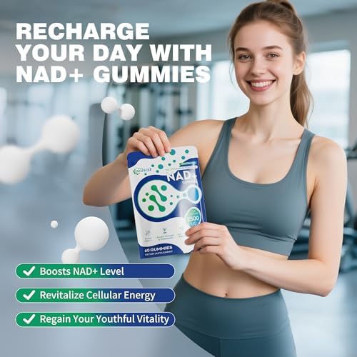 Gomitas SIN AZÚCAR NIUSISE NAD, Suplemento de NAD+ con Ribósido de Nicotinamida Liposomal, Resveratrol, Quercetina, Sabor a Arándano, 60 Gomitas - imagen 6