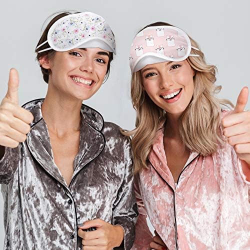 Máscara de Ojos SATINIOR 10 Pzs Blanca - Suministros para Fiesta de Sueño, DIY, Decoración, Incluye 8 Marcadores de Tela para SPA, Viaje, Juegos y - imagen 4