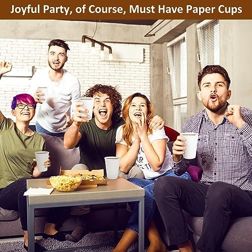 Paquete de 100 Vasos de Papel de 12 Oz, Vasos Desechables para Café Blancos de 12 Oz, Vasos de Papel para Bebidas 12 Oz - imagen 5