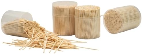 Palillos de Madera Desechables Tradicionales de Un Solo Punto para Alimentos, Hechos de Bambú, a Granel (2,000), 500 por Contenedor, 4 Contenedores - imagen 2