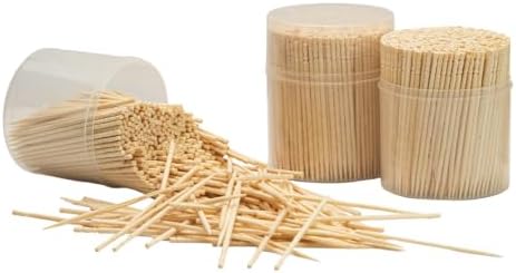 Palillos de Madera Desechables Tradicionales de Un Solo Punto para Alimentos, Hechos de Bambú, a Granel (2,000), 500 por Contenedor, 4 Contenedores - imagen 5