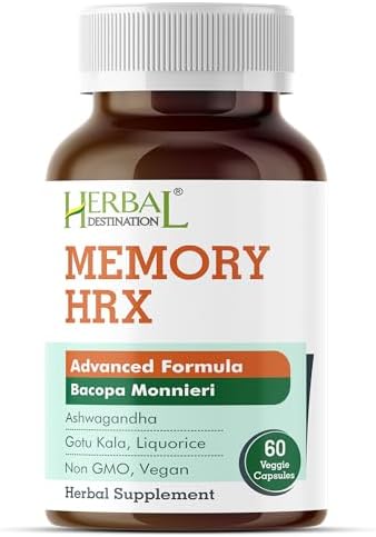 Suplemento Cognitivo Herbal Destination Memory Hrx - Mejora la Memoria y el Enfoque, 60 Cápsulas Vegetarianas, Libre de Gluten y Lácteos - imagen 2
