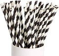 Popotes de Papel Biodegradables Rayados Shuiniba, Popotes para Bebidas de Fiesta y Manualidades, Decoraciones para Baby Shower 7.75 Pulgadas, Paquete - imagen 1