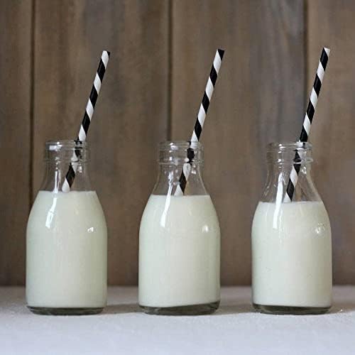 Popotes de Papel Biodegradables Rayados Shuiniba, Popotes para Bebidas de Fiesta y Manualidades, Decoraciones para Baby Shower 7.75 Pulgadas, Paquete - imagen 2
