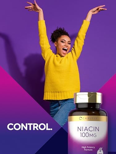 Carlyle Niacina 100mg | 300 Tabletas Vegetarianas | Sin OGM, Libre de Gluten | Fórmula de Alta Potencia - imagen 6