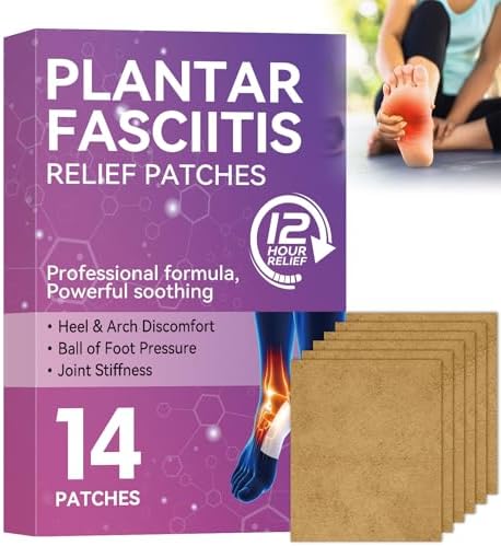 Alivio para Fascitis Plantar, Parche Natural para el Dolor en el Talón, Máxima Potencia por 12 Horas, 14 Parches para Sore de Articulaciones - imagen 1