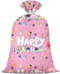 Bolsa de Regalo Jumbo Rosa Grande Reusable de Plástico para Cumpleaños de Niñas, Revelación de Género y Celebraciones (36×56 Pulgadas) - imagen 1
