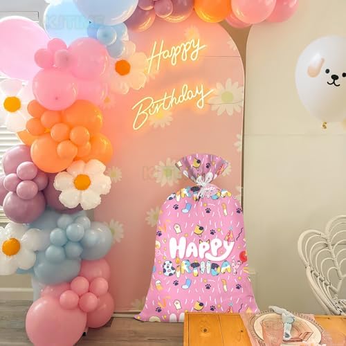 Bolsa de Regalo Jumbo Rosa Grande Reusable de Plástico para Cumpleaños de Niñas, Revelación de Género y Celebraciones (36×56 Pulgadas) - imagen 5