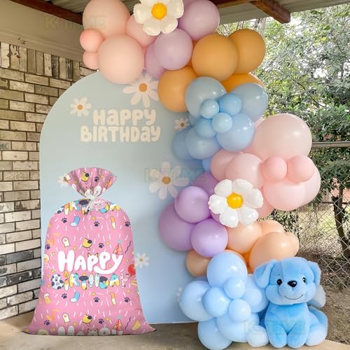 Bolsa de Regalo Jumbo Rosa Grande Reusable de Plástico para Cumpleaños de Niñas, Revelación de Género y Celebraciones (36×56 Pulgadas) - imagen 6