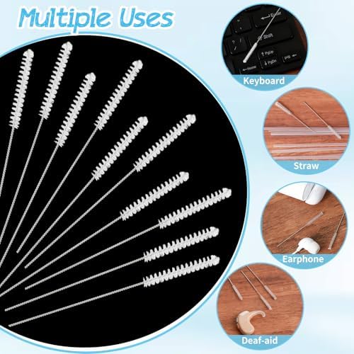 Grevosea 10 Piezas de Herramientas de Limpieza para Audífonos, Cepillo y Accesorios para Limpieza de Tubos y Agujeros Pequeños - imagen 3