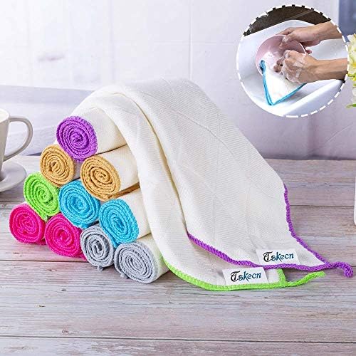 Juego de 10 Paños de Cocina TSKECN, Reutilizables y de Alta Absorción para Cocinas, Baños y Limpieza de Mesas. - imagen 4