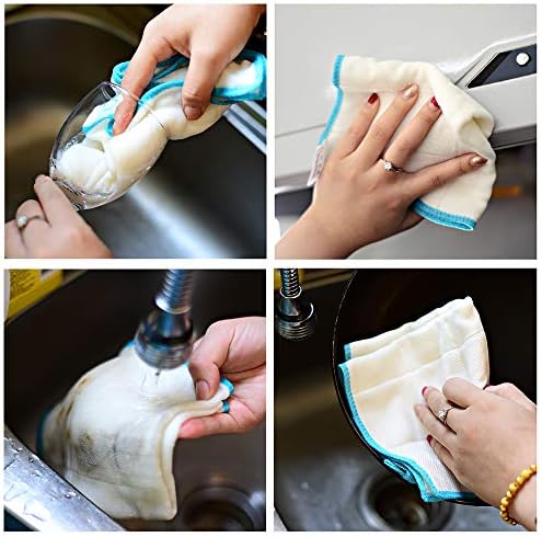Juego de 10 Paños de Cocina TSKECN, Reutilizables y de Alta Absorción para Cocinas, Baños y Limpieza de Mesas. - imagen 5