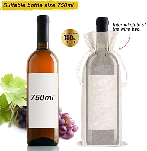Bolsa de Vino para Padrinos | Regalo para Propuesta de Padrinos | Ideal para Bautizo, Tío, Tía (11MA23) - imagen 3