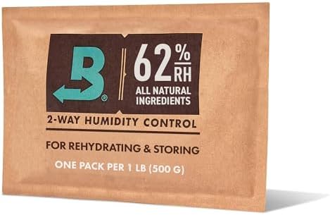 Boveda Paquete de Control de Humedad 62% para Almacenar 1 lb – Absorbedor de Humedad para Contenedores – Paquete Hidratante Envuelto Individualmente - imagen 1